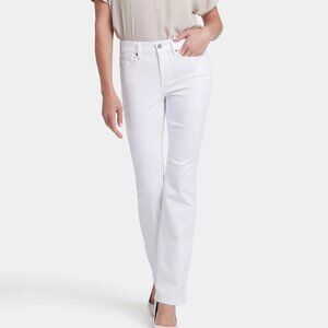 NYDJ Barbara Bootcut White Jeans